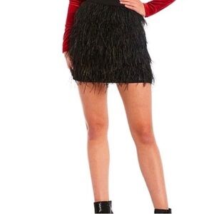 NWT,Gianni Bini, Anna Feather, Star Struck, Adorable Skirt, Black, S